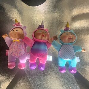 Adorable Unicorn Baby Doll Set - Pink, Purple, and Blue